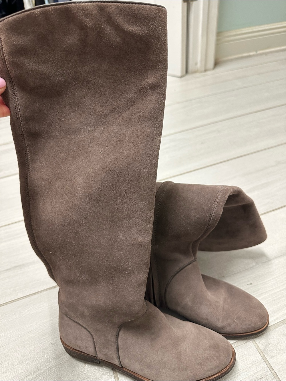 UGG Over-the-Knee Suede Boots in Taupe Brown